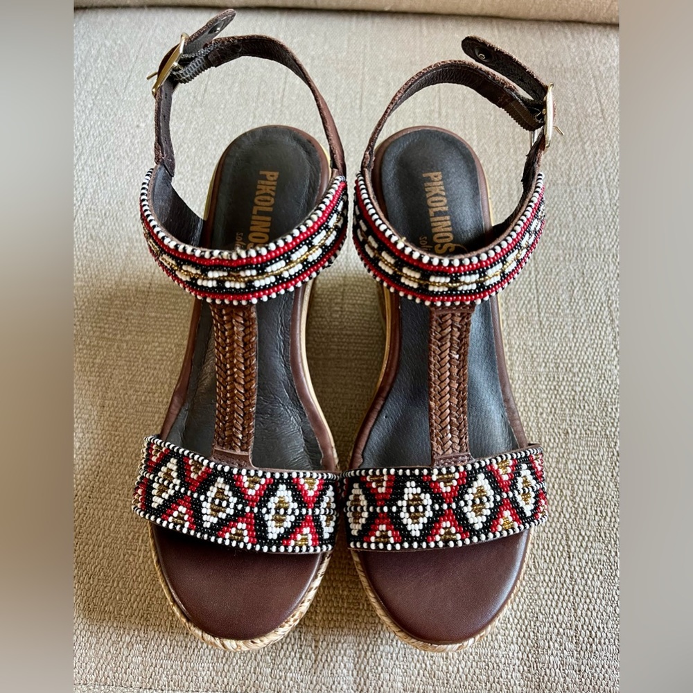 Pikolinos solidarity platform wedge sandal